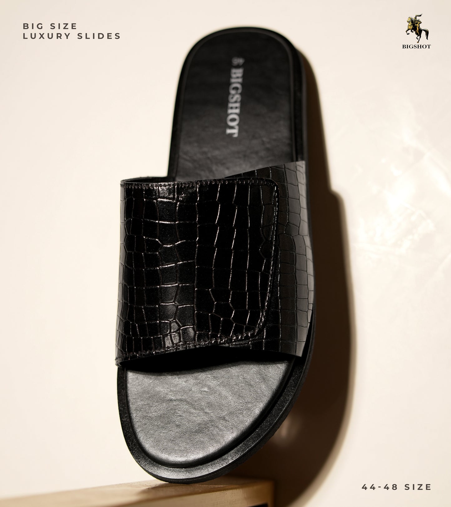 Leather Slide - D3 - Black