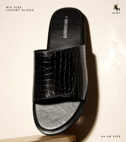 Leather Slide - D3 - Black