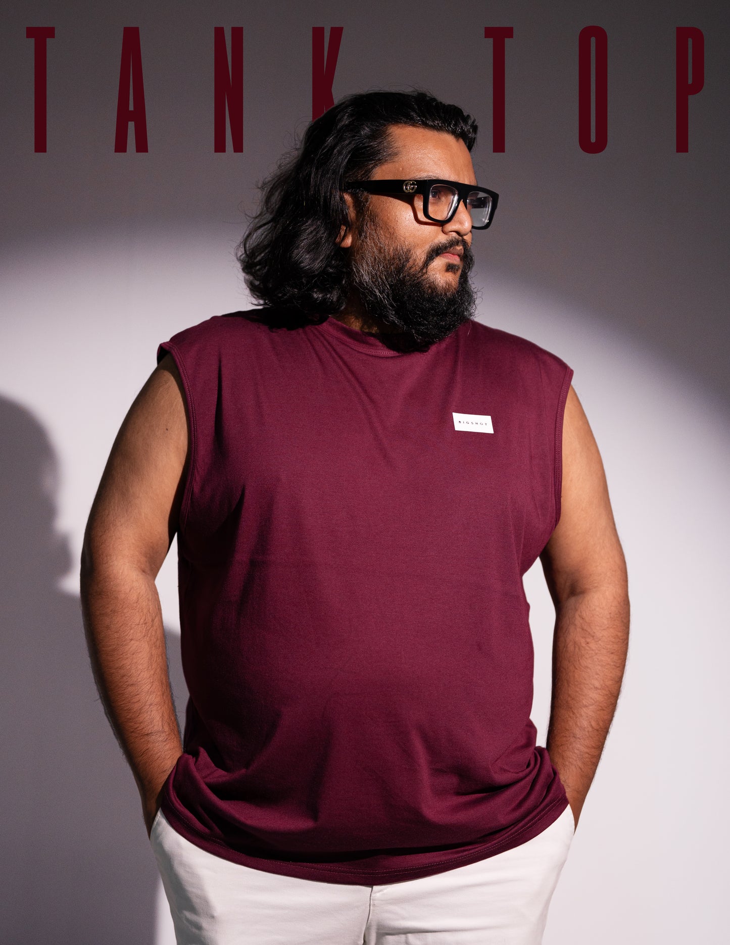 Tank Top BIGSHOT Active - Maroon Chest Patch