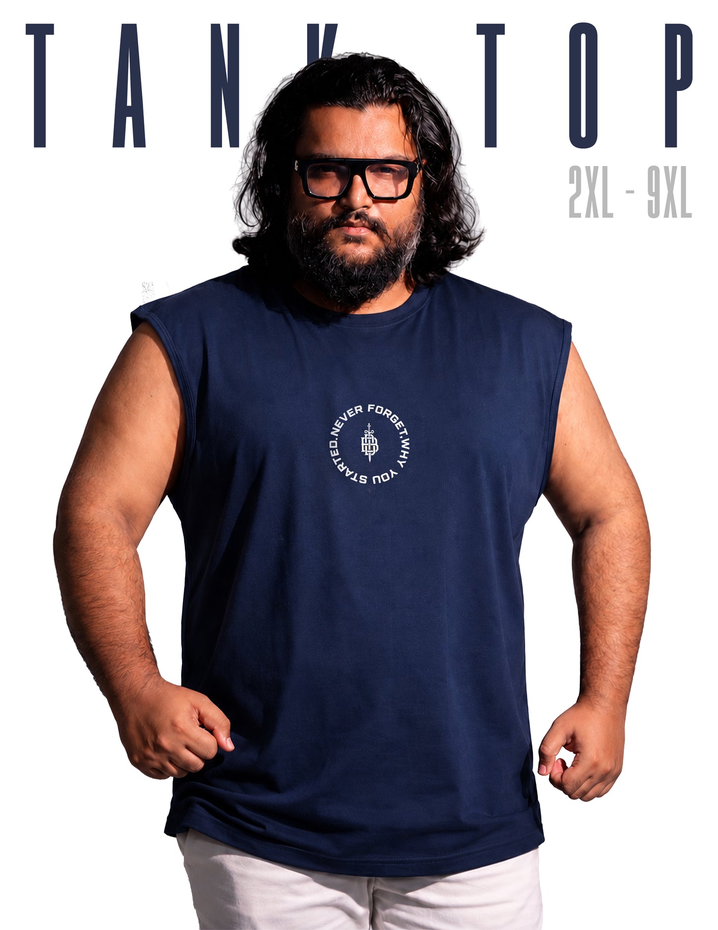 Tank Top BIGSHOT Active - Navy Circle Logo