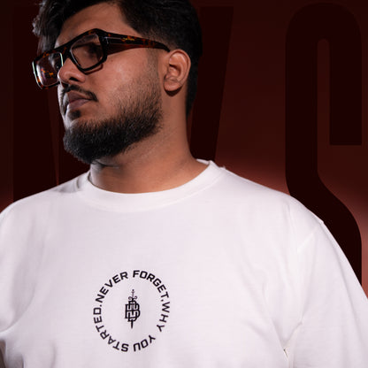 Big Size Drop Shoulder - White Cirle Logo
