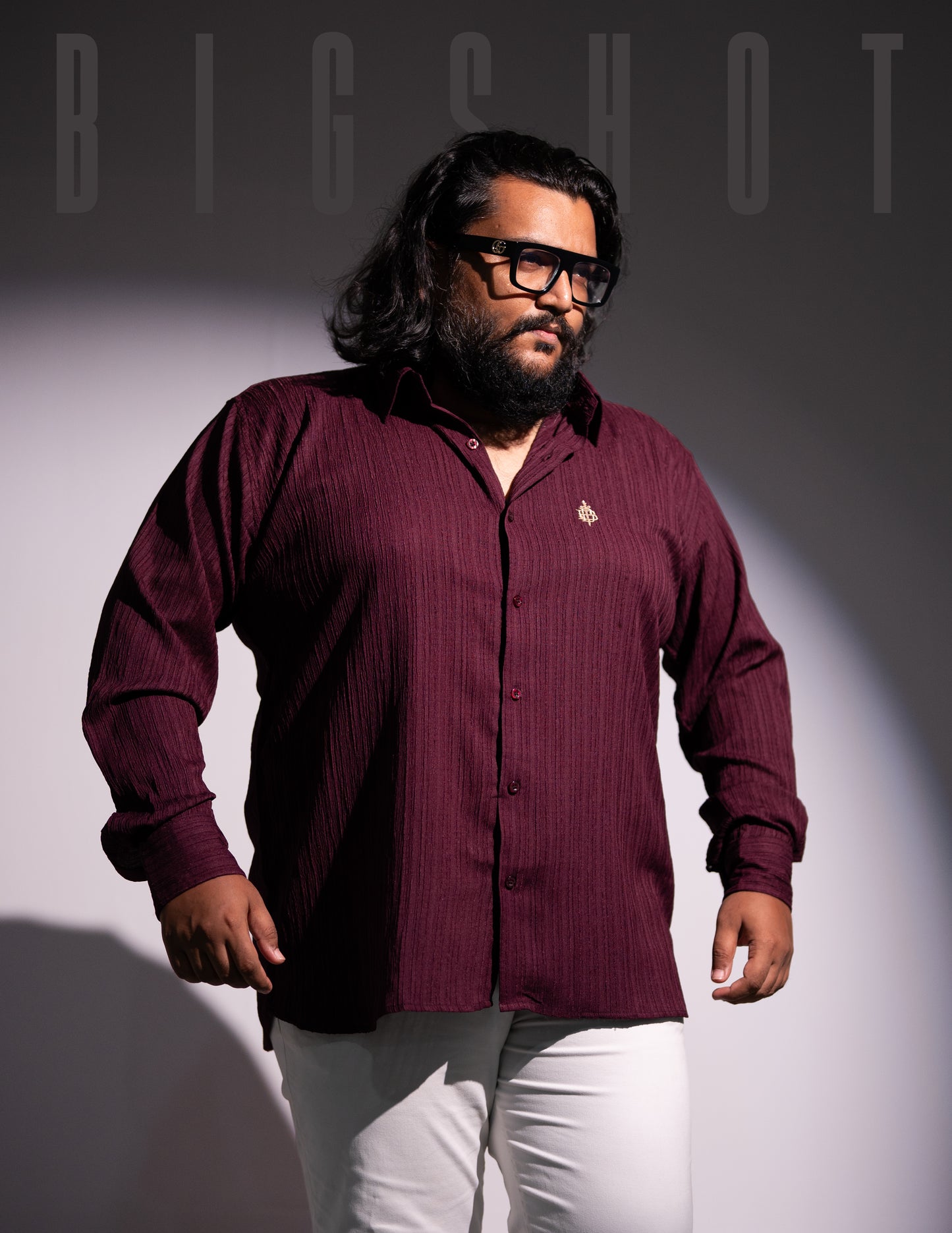 Deep Purple Crab Pattern Luxury Full Sleeve Shirt